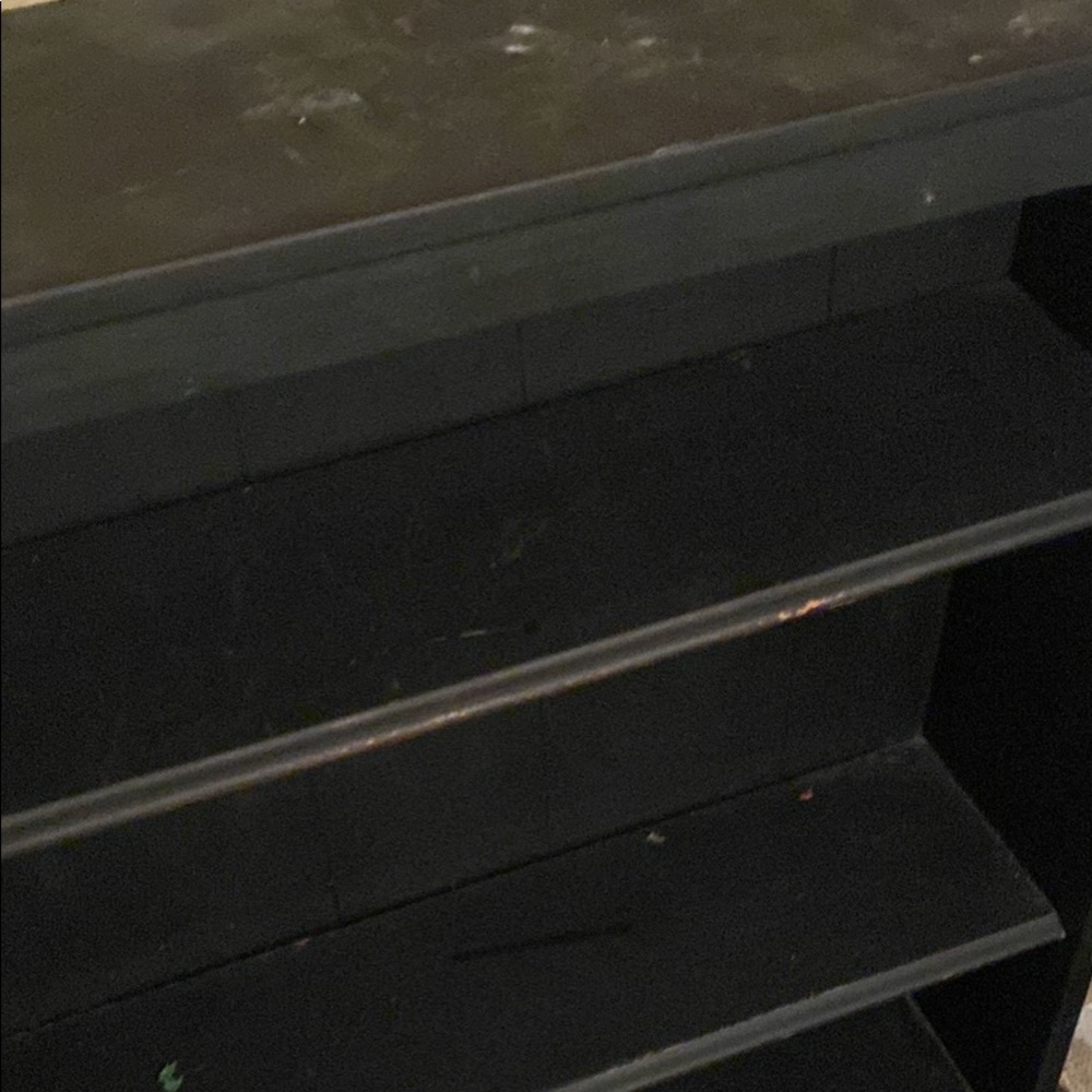 black bookshelf